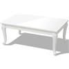 vidaXL Tavolino Tavolo da caffè Sala Pranzo Salotto 100x60x42 cm Bianco Lucido