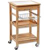 Kesper Carrello Cucina 25776 13 in bambù Dimensioni L 49 x H 81 x P 38 cm, Metallo, B T
