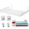 ETUCYNG Mensola per router WiFi, mensola da parete con bordo rialzato, mensole da parete di grande capacità WiFi, scatola di immagazzinaggio telecomandata, mensola TV galleggiante per camera da letto