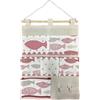 HOME ZEN HOUSEHOLD LINEN Organizer da Parete con 6 Tasche in Poliestere, Gancini in Metallo e Cordino, per Cucina, Camera e Ufficio (DIS 1)