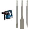 Bosch Professional 18V System Martello perforatore a batteria GBH 18V-22 X + Bosch Professional Set da 3 Pezzi di Scalpelli Long Life SDS plus, per Calcestruzzo, Mattone, Mattone Pieno, 0/20/40mm