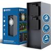Unitec Distributore per presa da giardino effetto pietra, colonna con timer, presa esterna, in acciaio inox, IP 44, 2 ore