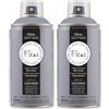 FLEUR DESIGNER'S PAINT | Vernice Spray ad Alta Resistenza e Base Solvente, Fleur Vernice Spray V01, Lucida UV, Formato 300 ml (Confezione da 2)