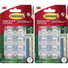 Command Ganci Adesivi Trasparenti per Esterni - 8 Mini Ganci e 10 Strisce Adesive per Appendere Luci in Giardino in Modo Sicuro e Senza Danni (Confezione da 2)