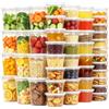 Cozary Set Contenitori per Alimenti 48 pezzi (32Oz/16Oz/8Oz) Contenitori Ermetici per Alimenti - Contenitori Plastica con Coperchio per microonde & congelatore