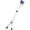 JEWEDECO Pinza Telescopica Pieghevole in Lega di Alluminio per Rifiuti Aprendi con Pinza Elastica e Manico Ergonomo per Spazzatura Immondizia Monete Mozziconi Bianco