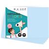 m-office Cartone colorato, formato A4, colori pastello, fogli colorati 180 g per artigianato, stampa documenti e disegni creativi, fogli di colori pastello A4 - m-office (x10, azzurro)