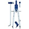 Alco-Albert - Compasso a regolazione rapida 170 mm argento | Compasso di precisione con perno centrale, pinza di prolunga e diametro massimo del cerchio di 38 cm, in astuccio