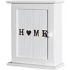 HAKU Cassetta portachiavi bianco, MDF, metallo - Dim. L 26 cm x A 32 cm x P 12 cm, Stile Mobili Costieri