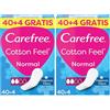 Carefree Proteggi slip freschi e traspiranti con estratto di cotone spesso, Taglia normale, 44 pezzi (Confezione da 2)