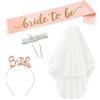 Adeteu Gadget per Addio al Nubilato, Bride to Be Decorazione Fascia e Velo da Sposa Accessori per Addio al Nubilato Sposa