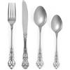 SHEUMNT Set Posate 24 Pezzi Stile Retro Argento - Elegante Servizio per 6 Persone, Posate in Acciaio Inox con Finitura Antica Barocca, Set Completo con Forchette, Cucchiai e Coltelli