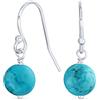 Bling Jewelry Orecchini A Goccia Con Perline Rotonde Semplici In Turchese Stabilizzato Con Gancio A Forma Di Pesce Francese Per Donne Argento Sterling 925 Pietra Di Nascita Di Dicembre