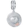 CRISNATA Cappello di Paglia Hawaii con Ciondolo Fiore di Rosa Charms, si adatta Braccialetto da Viaggio Pandora Donne, 925 Argento Sterling CZ Ciondolo Estate Signore Sole Cap Perline, Regali per le Vacanze
