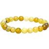 ROCKING GIFTS Bracciale in opale giallo 8 mm - Bracciale energetico 100% naturale, Reiki e guarigione gemme, elegante design con pietre naturali per equilibrio e benessere