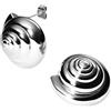 Purelei Nautical Big Orecchini a perno - Orecchini a spirale in conchiglia in acciaio inox in oro, argento o oro rosa - Gioielli marittimi da donna - 25 mm di grandezza, 15 g, normale, Acciaio