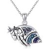 HUKKUN Collana in argento 925 polpo/martello/medusa/tartarughe/stella marina ciondolo collana gioielli oceano regali per le donne, 45.72 cm, Argento sterling, Nessuna pietra preziosa