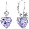 FJ Orecchini Pendenti Donna in Argento Sterling 925 Orecchini Alessandrite Giugno Pietre Portafortuna Orecchini di Fiori di Rosa Gioielli per Donna Amiche Moglie Mamma