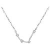 Clearine Costellazione Collana Donna Acquario Argento Delicato Zirconia Cubica Oroscopo zodiacale Speciale Ciondolo