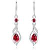 FANCIME Orecchini con Rubino di Lugli, argento sterling S925, simbolo dell'infinito: regali di compleanno per la mamma e per le donne