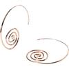 Purelei Flow Orecchini a cerchio - Orecchini a spirale da donna - Acciaio inossidabile 14K placcato oro/rosé/argento - Simbolo di equilibrio e movimento - Leggeri e espressivi - 60 mm Ø, normale