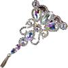 OEUVREBY Cavigliera per danza del ventre, da donna, con strass brillanti, decorazione da palcoscenico, stile A