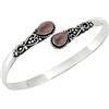 925 Silver Plated Bracciale rigido da donna con pietre naturali a forma di pera, placcato in argento Sterling 925, fatto a mano, con pietra portafortuna regolabile, regalo per matrimoni, anniversari, San Valentino
