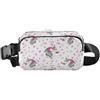 ISAOA Marsupio a tracolla alla moda marsupio con cinturino regolabile Dream Unicorn rosa fiocco blu per allenamento, shopping, viaggi, escursionismo