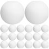 ibasenice Palline da Ping Pong Bianche da 40mm, Confezione da 30 Pezzi, in ABS Leggero Elasticità Stabile, per Giochi Ricreativi e Sport da Carnevale