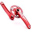 QHYRZE Guarnitura MTB Guarnitura Integrata Cava for Mountain Bike 170mm Set di Pedivelle Ingranaggio Singolo 32T 34T 36T 38T Guarnitura, 8-12 velocità(Rot,34T)