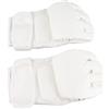 XUXHOU Guantoni da Boxe Mezze in Pelle PU da Kickboxing Palmi Aperti Design Cinturino da Polso Regolabile Spugna Traspirante per Uomini Donne Boxe Allenamento Sparring (rosso)