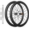 KUNYOS Set di Ruote in Fibra di Carbonio da 700 CC, Ruote con Freni A Disco da 38/50/60 Mm, Mozzo con Perno Centrale da 36 Denti, Compatibile con Cassette HG A 7/8/9/10/11/12 velocità