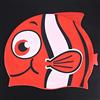 Naroote Cuffia da Nuoto in Silicone per Bambini Cuffia da Bagno a Forma di Pesce Carino per Bambini Rosso Blu Giallo 21 * 18 * 0,3 Cm (rosso)