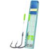 NexRen Kit pronto all'uso Drop Shot Rig dotato di tecnologia anti per pesca d'acqua dolce, bersaglio per carpa, spigola e panfish con ami taglia 4, 5, 6 e lenza, confezione da 16 pezzi, finitura argento