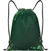 Generic Borsa Palestrazaino con Cordone per Uomo Vacanze Nuoto 36X42Cm Moda Pieghevole Borsa Sportiva Border Clover