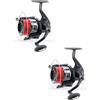 SELE Kit 2 Mulinelli Fishen - Frizione anteriore con 3 Cuscinetti, corpo e bobina in grafite con filo imbobinato. Maniglia in metallo tornito e pomello in gomma - Surfcasting e Bolentino (5500)
