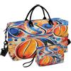 LINNIKEEEE Pallacanestro Di Arte Del Fumetto Dell'acquerello Borsone da Viaggio Borsa da Palestra Borsa da Weekend con Borsa da Toilette per Ragazze Uomin