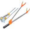 Arythia Porta Canna Pesca per Terra, Picchetto Canna Pesca in Acciaio Inox, Supporto da Regolabile 33 cm, Rotazione 180 Gradi per Accessori (1.5M)