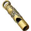 Luxshiny Fischietto da Campeggio in Rame Motivo Teschio, Decorativo e Indossabile, per Sopravvivenza e Addestramento All'aperto, Colore Oro