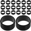 BESPORTBLE Anelli in Silicone Nero Assorbenti Sudore 20 Pezzi e Stabilizzatori Grip per Impugnatura Racchetta da Tennis per Partite in Campo