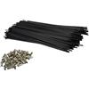 DYYEUAVT Raggi in Acciaio Inossidabile 12G for Bicicletta elettrica, Calibro 2,5 mm, Lunghezza 117-256 mm, con Dadi e nippli abbinati, 10 Pezzi(161mm 10 PCS)