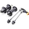 SkyjOy Sgancio Rapido MTB Spiedini for mozzo Ruota Bici 28 32 36 Fori Raggio MTB Filettatura for Cuscinetti Bicicletta Anteriore Posteriore Moutain Sgancio rapido V Freno(36 Hole Silver)