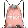Generic Borsa Sportivasacca da Palestra per Vacanze Spiaggia Uomo 36X42Cm Regolabile Unisex Borsa con Cordoncino Easter Egg Bow