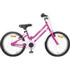 Kaloriko Bicicletta per bambini da 18 pollici, colore rosa e bianco, per 5-7 anni, telaio in acciaio, monomarcia, freno a cerchione, parafango, campanello, catarifrangenti, cavalletto, ideale per