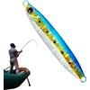 Generisch Jig per la pesca in acqua e salata, esche per trote resistenti alla ruggine con rivestimento galvanico, esche artificiali per la pesca, per gamberetti, pesce, salmone, acqua salata, crappie e