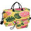 LINNIKEEEE Arte Del Fumetto Della Frutta Tropicale Borsone da Viaggio Borsa da Palestra Borsa da Weekend con Borsa da Toilette per Ragazze Uomin