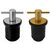 Generic Tappo di Scarico Barca 19/25/32 mm PVC con Maniglia a Croce in Ottone Acciaio Inox, Tappo Impermeabile per Scafo(Brass 19mm)