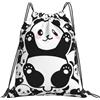 Generic Zaino con Coulisse Cute Animal Panda Borsa con Coulisse Leggero Sacca da Palestra Grande capacità Drawstring Backpack per Unisex Vacanze Scuola