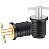 Generic Tappo di Scarico Barca 19/32 mm PVC Gomma con Maniglia a Croce in Ottone Acciaio Inox, Tappo per Scafo(Copper 32mm)