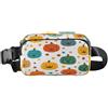 ISAOA Marsupio a tracolla alla moda marsupio con cinghia regolabile Dream colorato zucca pois per allenamento, shopping, viaggi, escursionismo